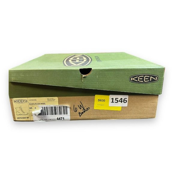 KEEN Women’s Size 6 M Greta Waterproof Insulated Boot 1026596 Black Wool - Picture 8 of 8